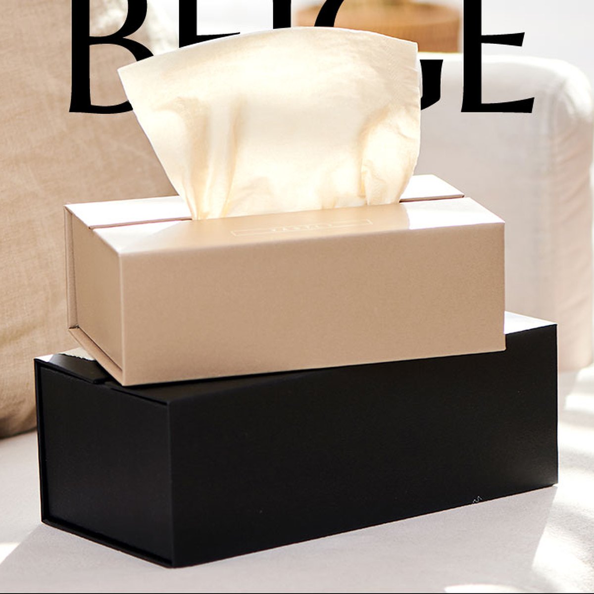 Vastly Tissue Case for 66 Sheets Beige