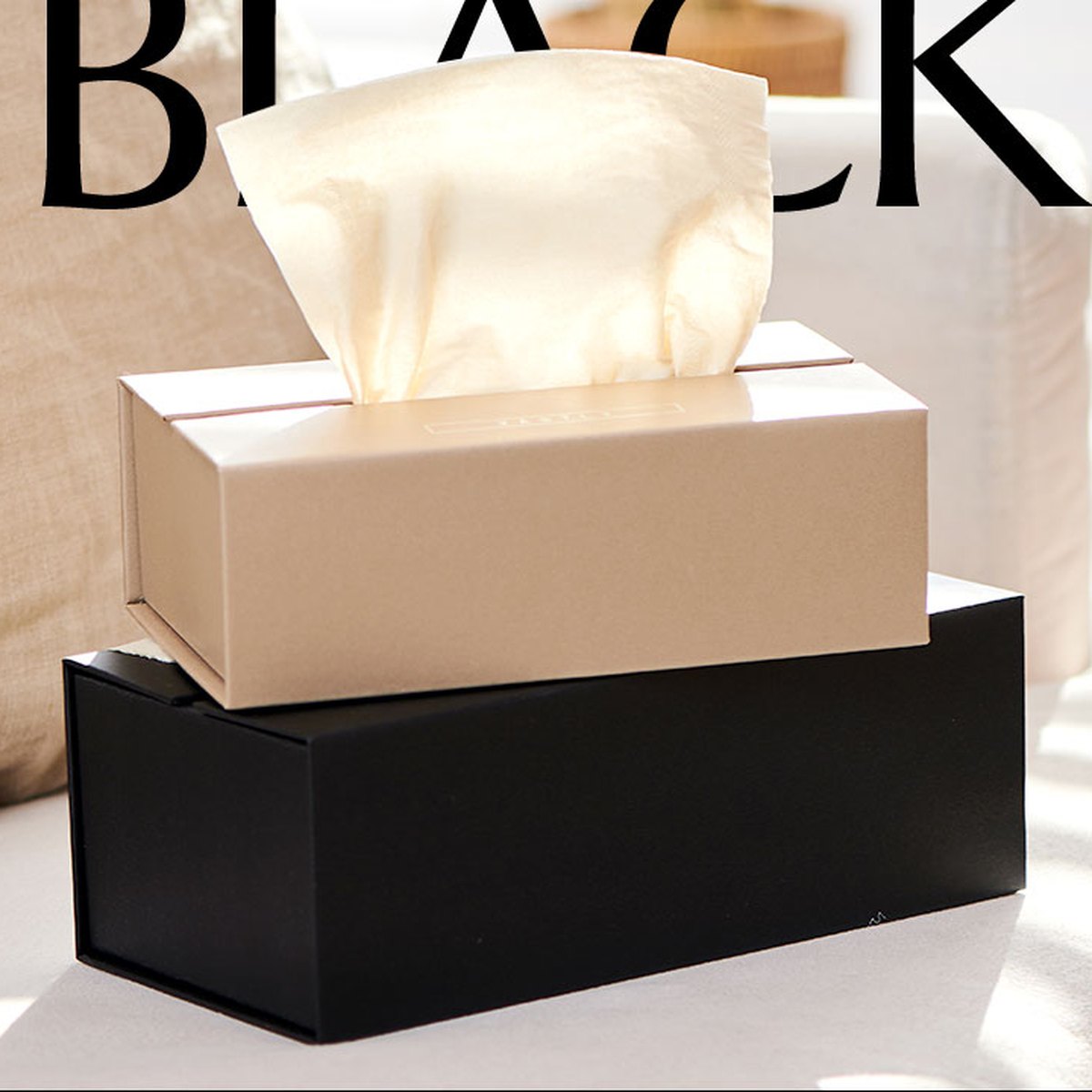 Vastly Tissue Case for 66 Sheets Black